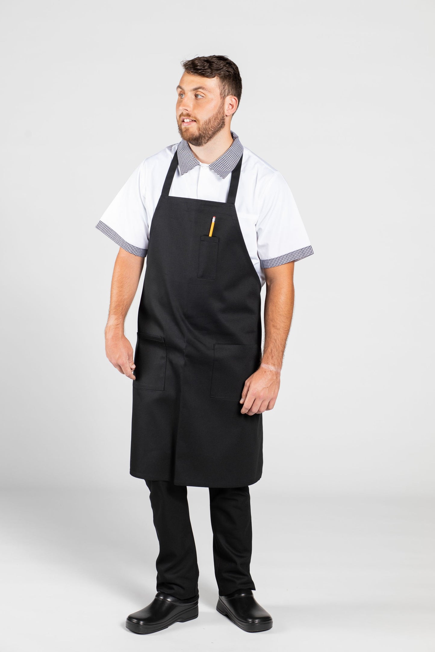 Pencil Patch Pocket Bib Apron #3004